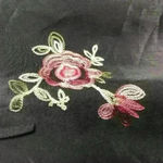 Lucca Couture Lucca Black Embroidered Long sleeve top‎ Sz S Photo 5