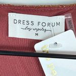 Dress Forum Dress Womens M Rust Gold Shiny Flowy Fit Flare Belted Glam Party NWT Red Size M Photo 6