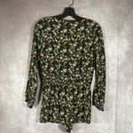 Forever 21  | Hunter Green Floral Long Sleeve V-Neck Romper | Medium Photo 7
