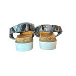 Esprit ladies size 8.5 sandals Strappy camouflage nylon Thick white Soles Photo 4