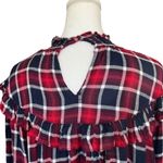 Free People  Charlie Ruffle Plaid Top Photo 5