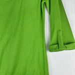 Loft  Kelly Green 3/4 Sleeve Pima Cotton Sweater Shirt Women’s Size Medium Photo 4