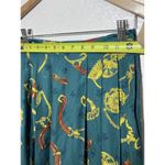 Vintage CHAUS Belts & Medallions Pleated Midi Skirt Green Size S 4 Old Money Photo 2