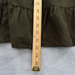 ZARA  Linen‎ Blend Oversize Button Front Ruffle Mini Tunic Dress Small Boho Boxy Photo 5