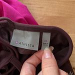 Athleta  Tank Hidden Agenda Built in Sports Bra Pink Berry Brown 257103, XL Photo 5