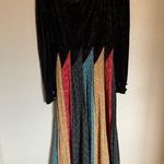 Vintage Circle T Western Velour Patchwork Maxi Dress Sz S Circus Witchy Peasant Black Photo 2