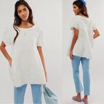 Free People Bohemian Ethereal Billowy Sunset City Tunic Swing Top White Large Photo 6
