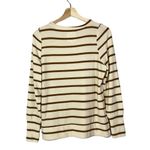 Chaser  Beige & Brown Stripe Crewneck Long Sleeve Top S Photo 2