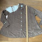 Catherine Bacon Women Silk Corduroy Shirt Tunic M Art Brown Tie Dye Lagenlook Size M Photo 9