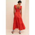 Anthropologie Carolina K Seashells Seahorses Smocked Back Kuna Maxi Dress XS Photo 1