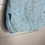 Ganni  Floral Organic Cotton Poplin Button-up Shirt In Blue Photo 7