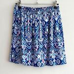 Divided  by H&M Bohemian Aztec Geometric Print Neon Mini Skirt, Size 6 Photo 1