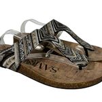 Sam & Libby Cork Bottom Slip On Metallic Embroidered Strap Sandals 9 Summer Photo 0