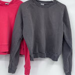 Outdoor Voices  gray and red sweatshirt and hoodie size small‎ Photo 0