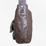 UGG Vintage Y2K  Pebbled Leather Shoulder Bag Chocolate Brown Slouchy Tote Photo 7