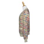 Davi & Dani  Cream  Multi Color Button Front Cardigan Sweater Size Medium Womens Photo 1