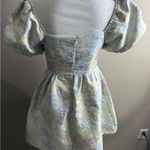 TCEC  Pastel Floral Puff Sleeve mini dress jacquard size small Photo 8