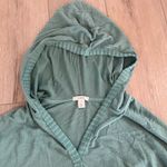Caslon  Women’s Green Hooded Sweater Sz L Photo 1