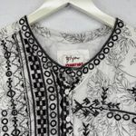 Johnny Was KANCHAI DRESS Size L Embroidered Floral Print Linen Blend Tunic Photo 5