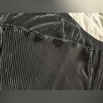 None NEW Black Plisse Wide Leg Lounge Pants Lettuce Edge M/30” inseam Photo 3