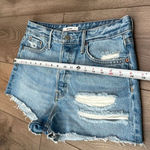 GRLFRND  Cindy Button-Fly Distressed Blue Jean‎ Cut Off Shorts Size 28 Photo 5