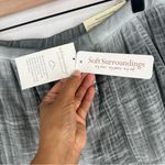 Soft Surroundings Petite Raleigh Gray Gauze Cotton Wide Leg Flounce Hem Pants M Photo 7