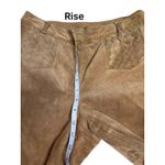 Willi Smith Vintage Women's Pants Beige Leather size 10 western 70's lattice Photo 4