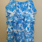 Fit 4 U Floral Flattering Slimming Tiered Swimdress Romper Size 22W NWT Blue Photo 0