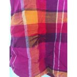 White Stag  Women's Pink Plaid Short Sleeve Button-Up Shirt Top Size Medium Photo 1