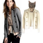 J.Crew Chevalier Cardigan Sweater Jacket Small Military Style Preppy Photo 2