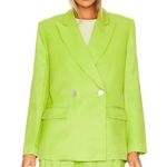 L'Academie Lime Green Boxy Blazer XS Oversized Retro 80s Designer Work $298 NEW Photo 2