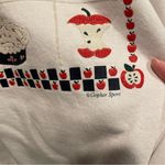 Sweet vintage 80s creamy apple granny turtleneck oversized sweatshirt holiday White Size XL Photo 11