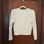 J.Crew : Cable-knit Puff-sleeve Crewneck Sweater White Size S Photo 2