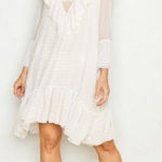 NWT We are HAH Polka Dot Lace Ruffle Swing Mini Dress Small Fairy Coquette Chic Black Photo 0