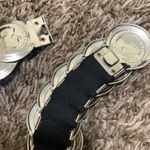 Mid Century Vintage Queen Elizabeth II Regina medallion elasticized coin belt Silver Photo 2