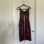 Meshki Sonia Faux Leather Midi Dress • Cherry Red • S • NWT Photo 4