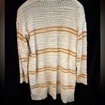 Sienna Sky  Cream and Gold Striped Cardigan Photo 3