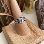 Sterling Silver Tree Of Life Ring With Side Triquetras Size 6,8 Photo 0