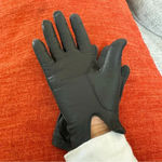 None Leather gloves lined from west Germany black size medium small Photo 10