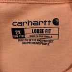 Carhartt Loose Fit Light Orange Peach Workwear Crew neck Pocket Tee Size… Photo 10