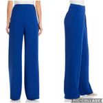 Misook  Pleated Wide Leg Twill Chiffon Tailored Pants Size M‎ Blue Photo 2