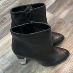 Enzo Angiolini  Hadie Leather Block Heel Booties 7.5 Photo 4