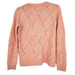 Loft Pink Braided Eyelet Design Pullover Knit Sweater Small Photo 1