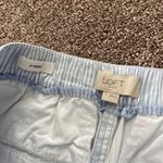 Loft  Light Blue Striped Shorts SIZE 4 Photo 2
