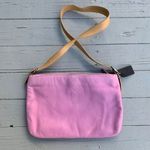 Apostrophe Bubble Gum Pink/Beige Leather Shoulder Bag Purse Photo 0