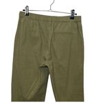 Theory  Pants Women’s Size 0 Dark Olive Work Everyday Pull On Linen Photo 5