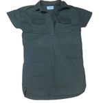 REI Cooperative Small Army Green Polo Tee Short Sleeve Dress Women Oversized Photo 0