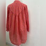 XiRENA Red Plaid Long Sleeve Dress boho Pink Photo 1