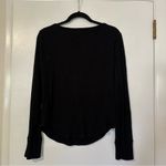 Faherty  Legend Ribbed Henley Black Long Sleeve Womens XL Photo 6