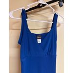 Frederick's of Hollywood Blue tank top With Ruched open Back Detail- Medium Photo 1